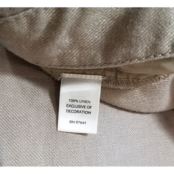 J. Jill Linen Pants Women size 8 Straight Birch Coastal Casual Lagenlook NEW - Picture 5 of 9
